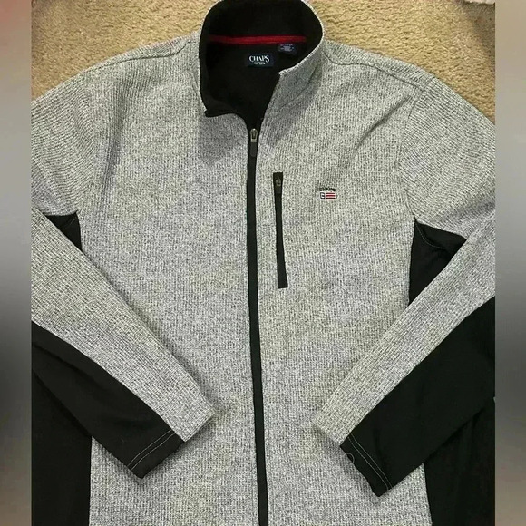 Chaps Men’s XL Fleece Lined Full Zip Sweater - Picture 9 of 9